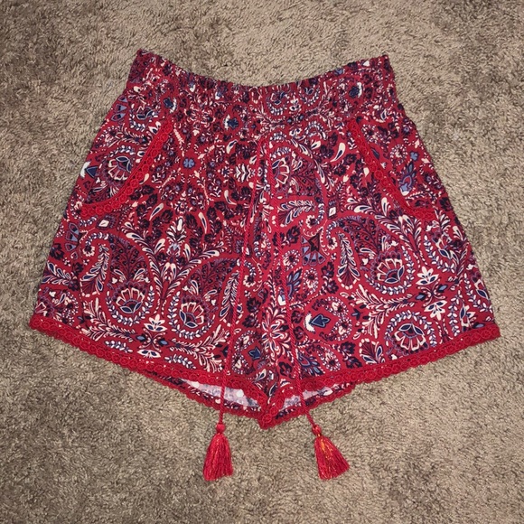 Paisley Print Flowy Shorts - Picture 1 of 5